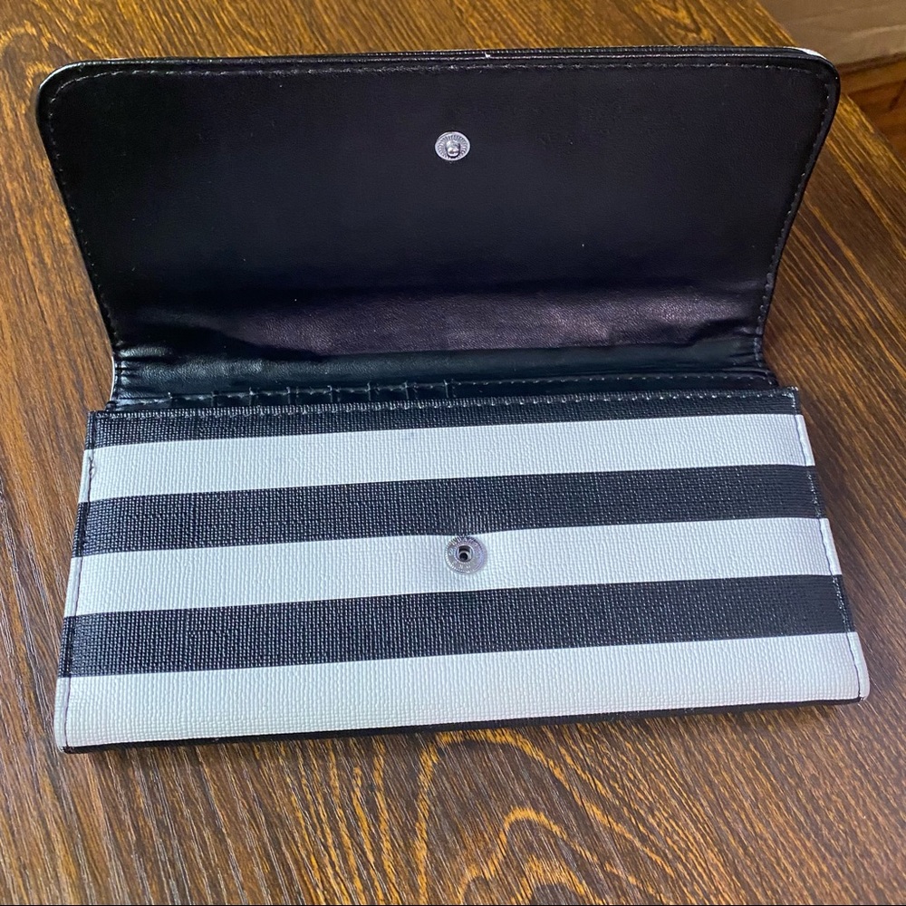 Kut From The Kloth Basic Slim Striped Wallet, Bla… - image 5